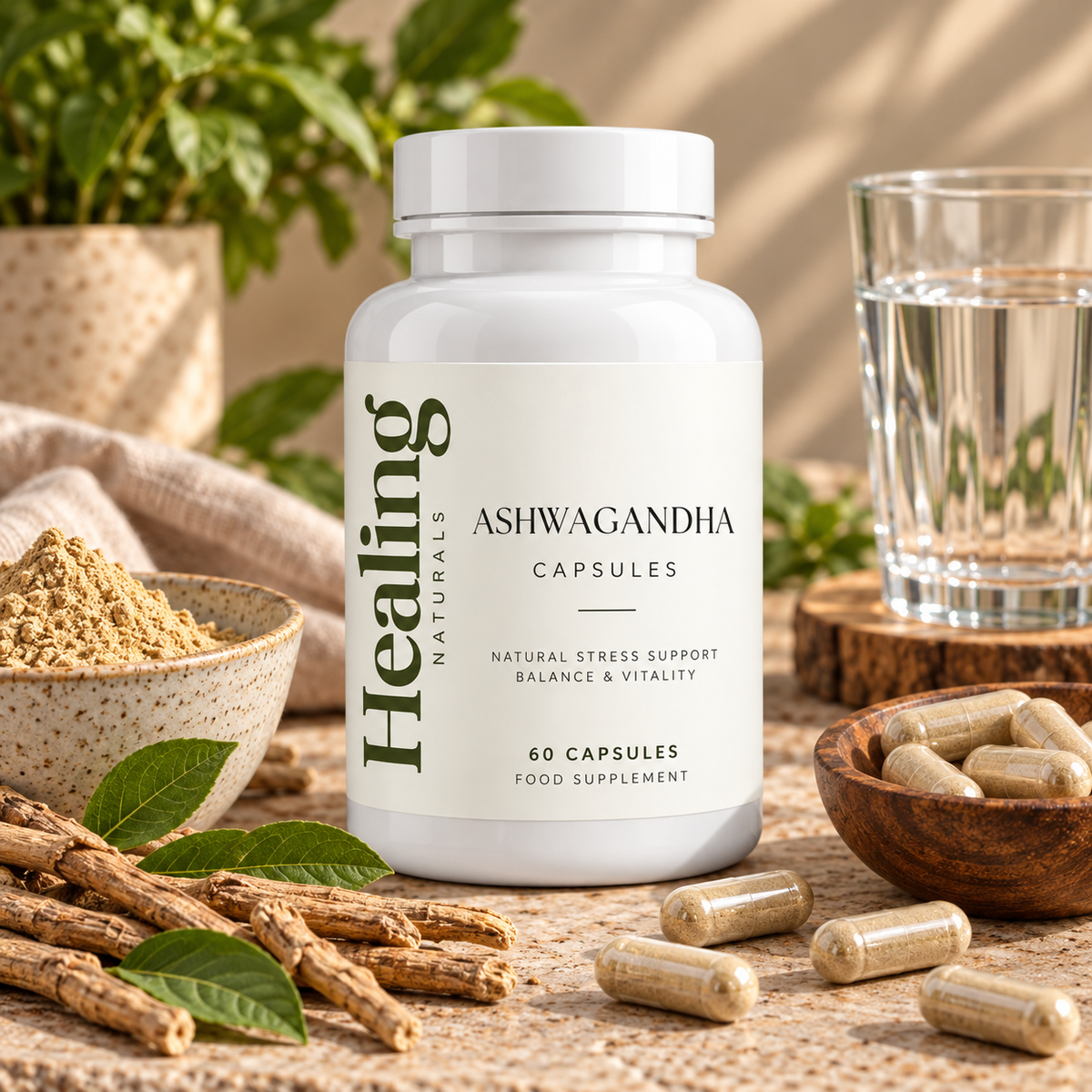 Ashwagandha Capsules (Withania somnifera) – Herbal Supplement